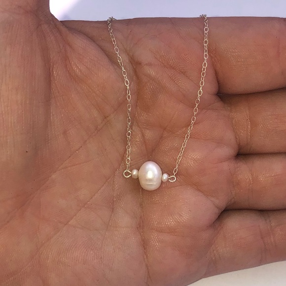 Dainty Sterling Silver Freshwater Pearl Bracelet - Picture 9 of 11